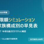 ふるさと納税の控除上限額を年収・家族構成別に確認できる早見表のイメージ