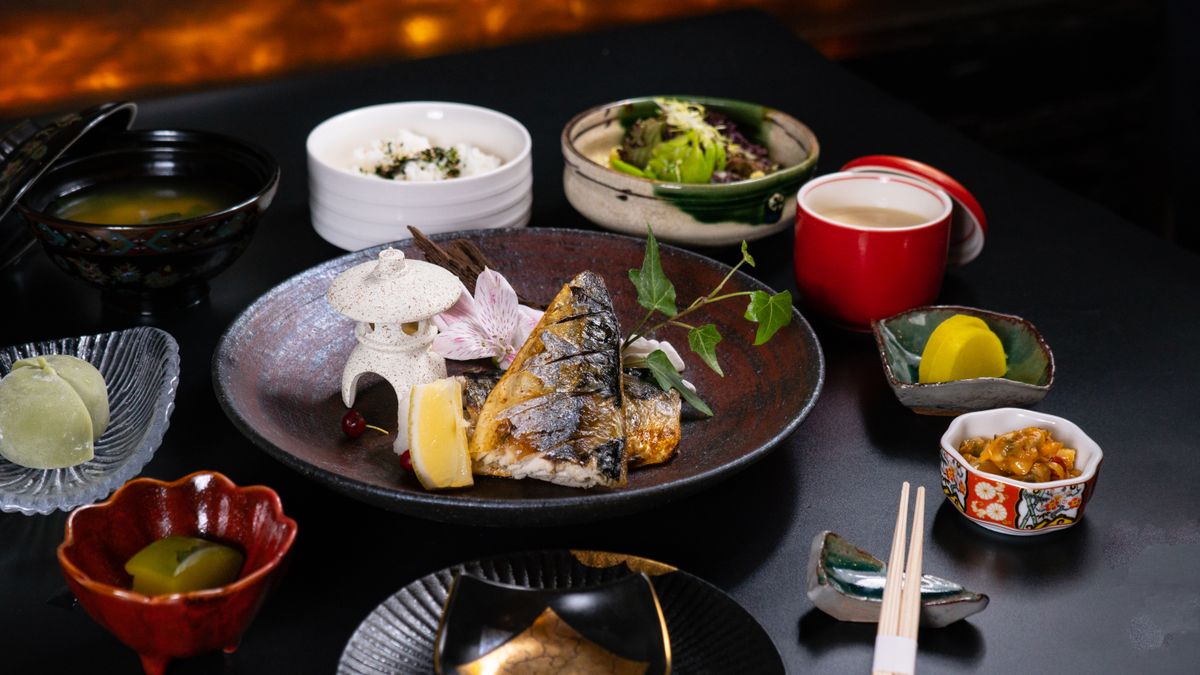 焼き魚と副菜の献立。海鮮のお取り寄せのイメージ