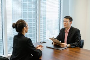 転職相談の面談を受ける様子