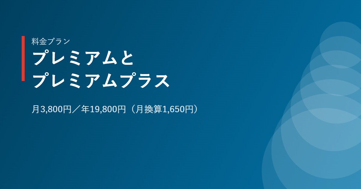 Speakの料金プラン（プレミアムとプレミアムプラス）の比較イメージ